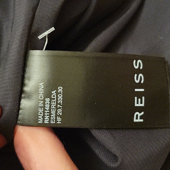 REISS | Esmerelda Navy and Orange Double Breasted Mini Dress - Size 0 - Picture 11 of 16